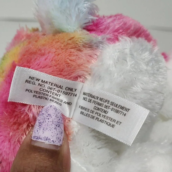 TySilk Isla Beanie Boo Bulldog Dog Plush Stuffed Animal Tie Dye 2017 9" FLAW - Picture 6 of 9